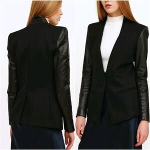 Helmut Lang Leather Crux Jacket Size 2 WORN BY GIGI HADID & HEIDI KLUM RRP $1200